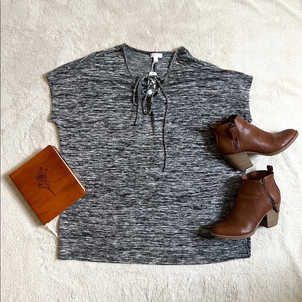 Charming Charlie Short Sleeve Loose Blouse